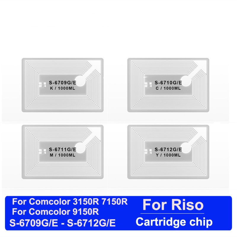 4PC/SET S-6709G/E-- S-6712G/E Cartridge Chip for Riso Comcolor 3150R 7150R 9150R