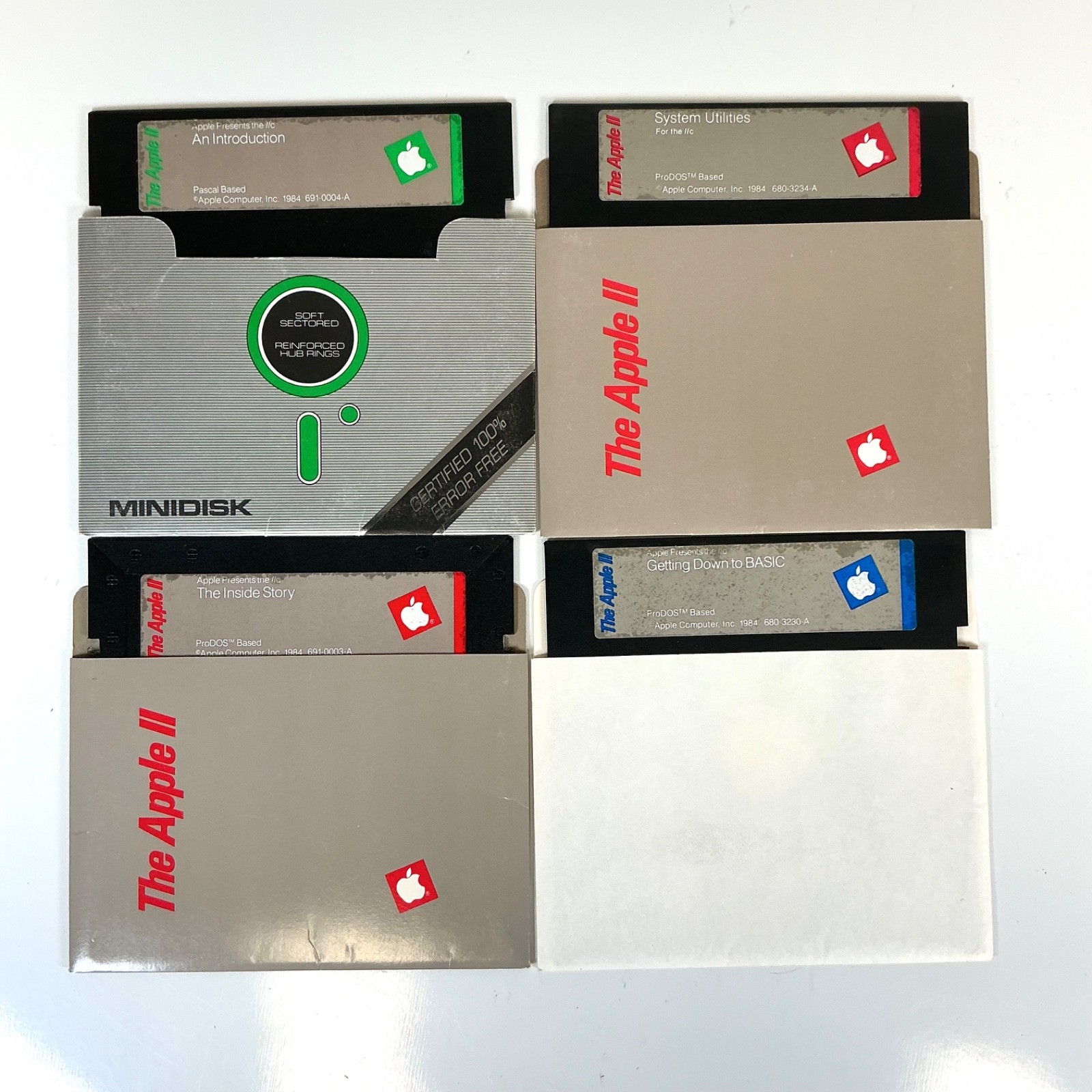 Apple IIc System 5.25" Disks Utilities Introduction Down to BASIC Inside Story