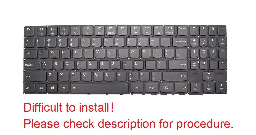 Original US White Backlit Keyboard for Lenovo Legion Y520-15IKBA