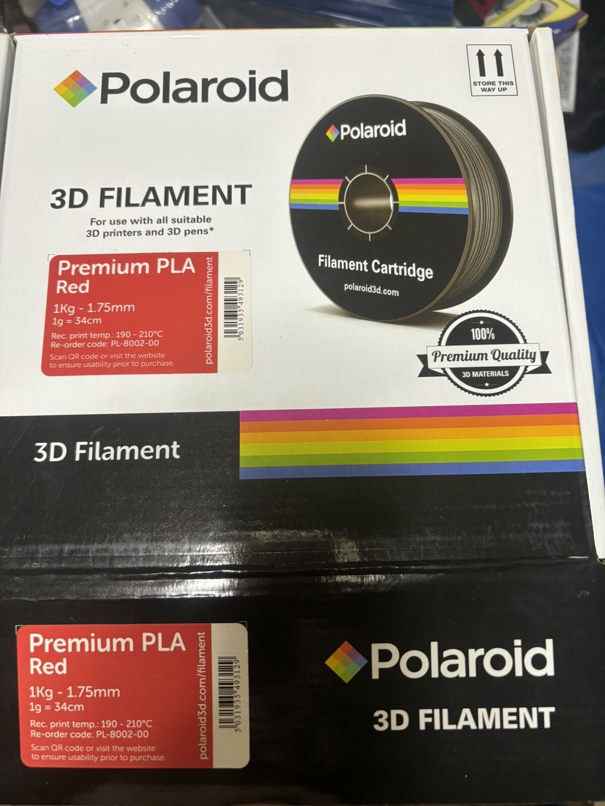 Polaroid Premium PLA 1.75mm 1kg 3d Print Filament Red Factory Sealed No Box