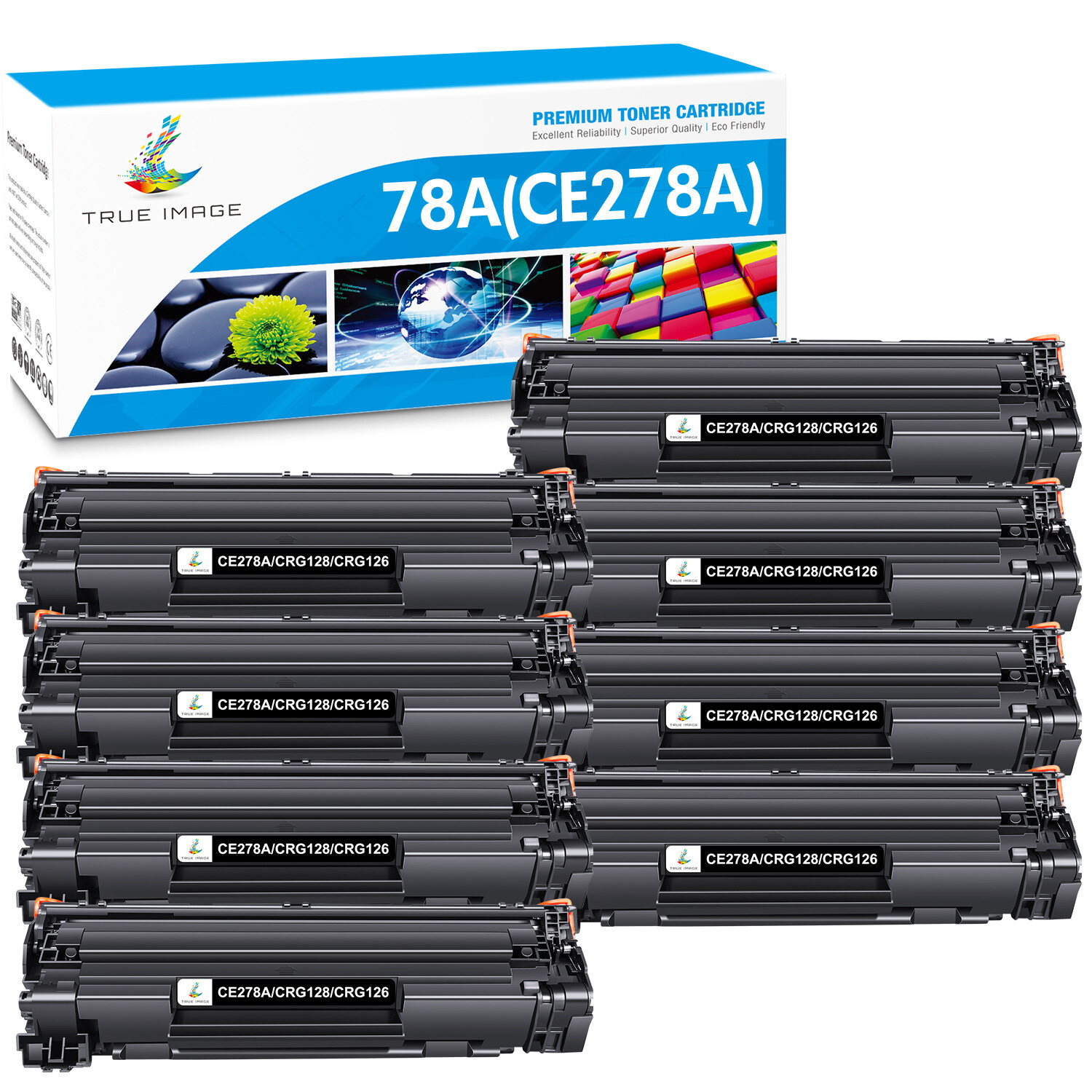 8x CE278A Toner Cartridge For HP LaserJet 78A P1606 P1606dn M1536dnf 1536dnf MFP