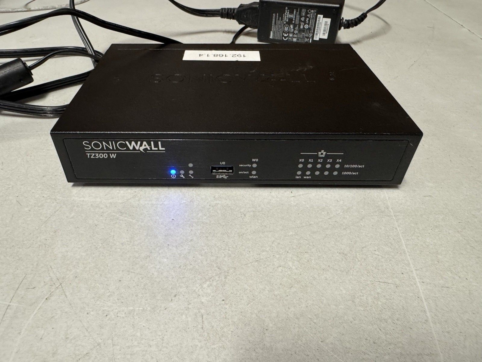SonicWall TZ300 W Firewall Security Appliance | Powers On | Untested