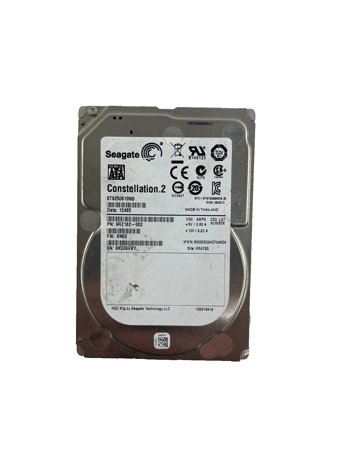 Seagate Constellation.2  Model ST9250610NS 250GB  SATA Hard Drive Cache 64 MB