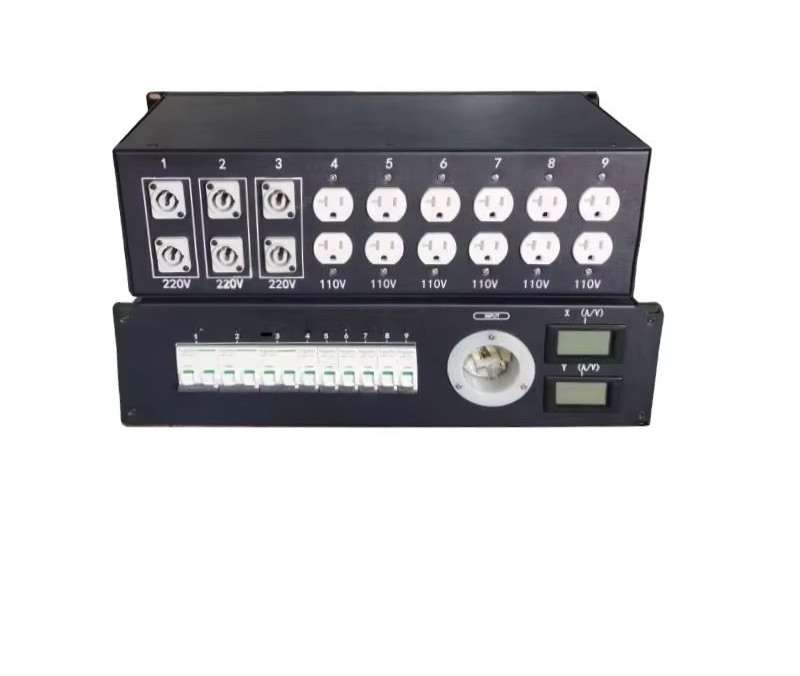 50amp 3RU Rack Mount 20A Edison-style socket 110V 220V Out Powercon Power Box