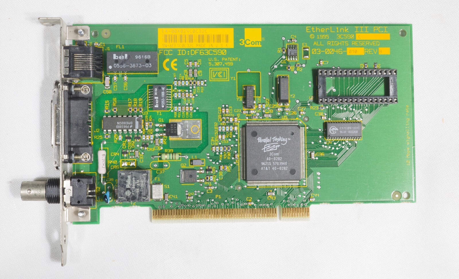 Vintage 3COM Etherlink III PCI 3C590 ethernet adapter PCI ISANh20