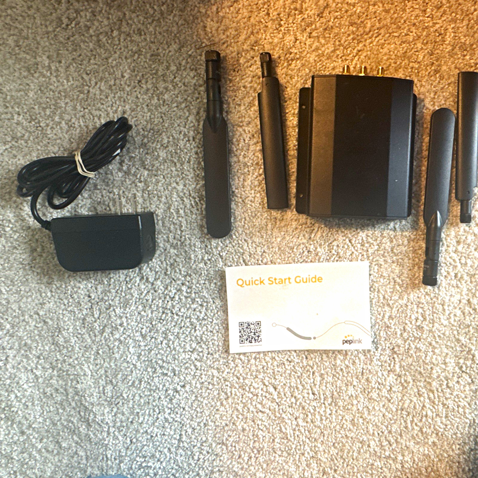 Peplink Wireless Router 150Mbps Black 2 LAN Ports w/ 4 Antennas Adapter Guide