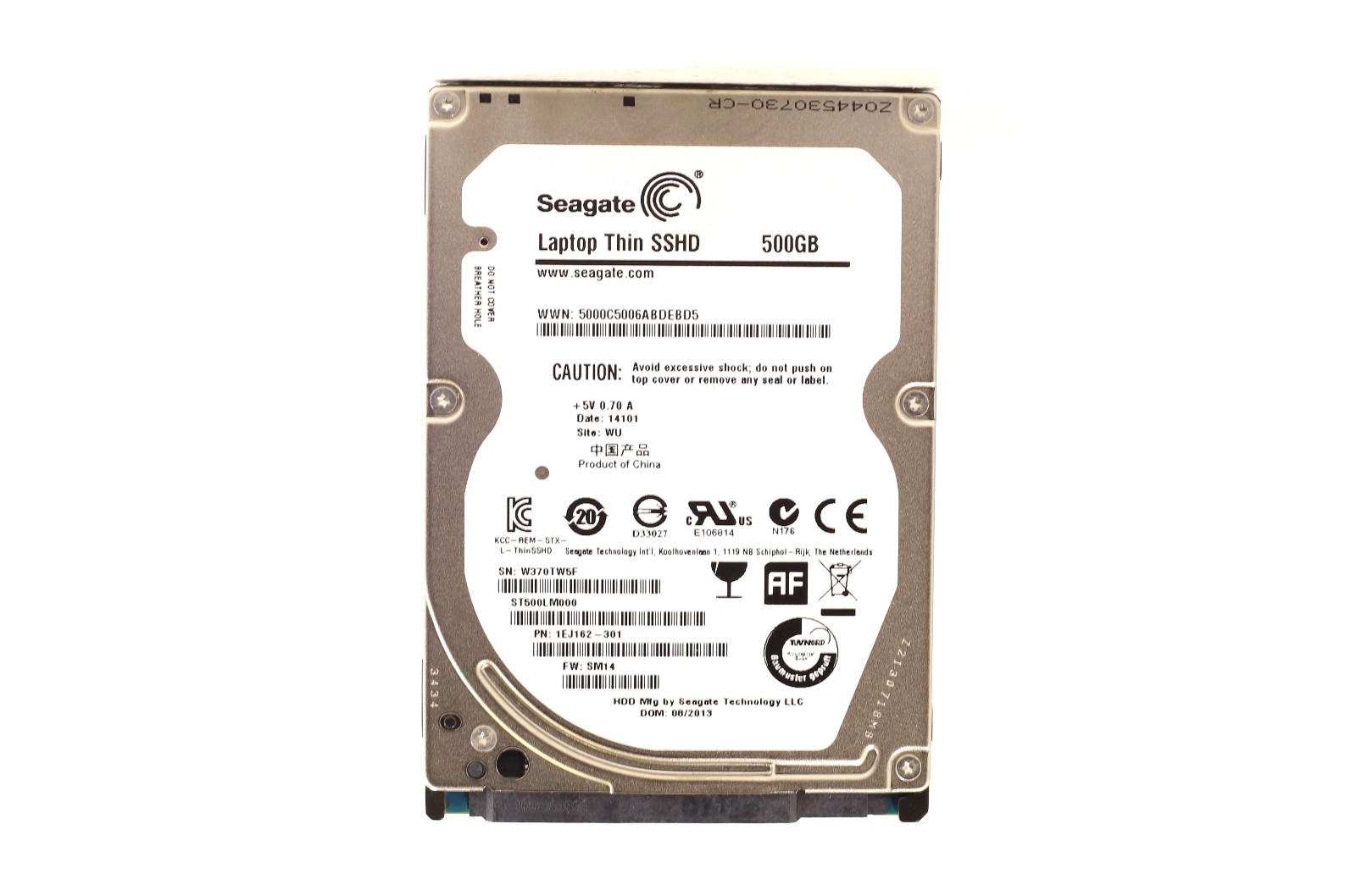 Seagate ST500LM000 500GB 2.5" 6Gb/s 64MB 5.4K RPM SATA Hard Drive P/N:1EJ162-301