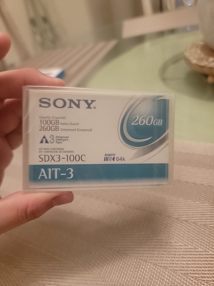 Sony SDX3-100C AIT-3 Data Cartridges 100GB Native 260GB Compressed.
