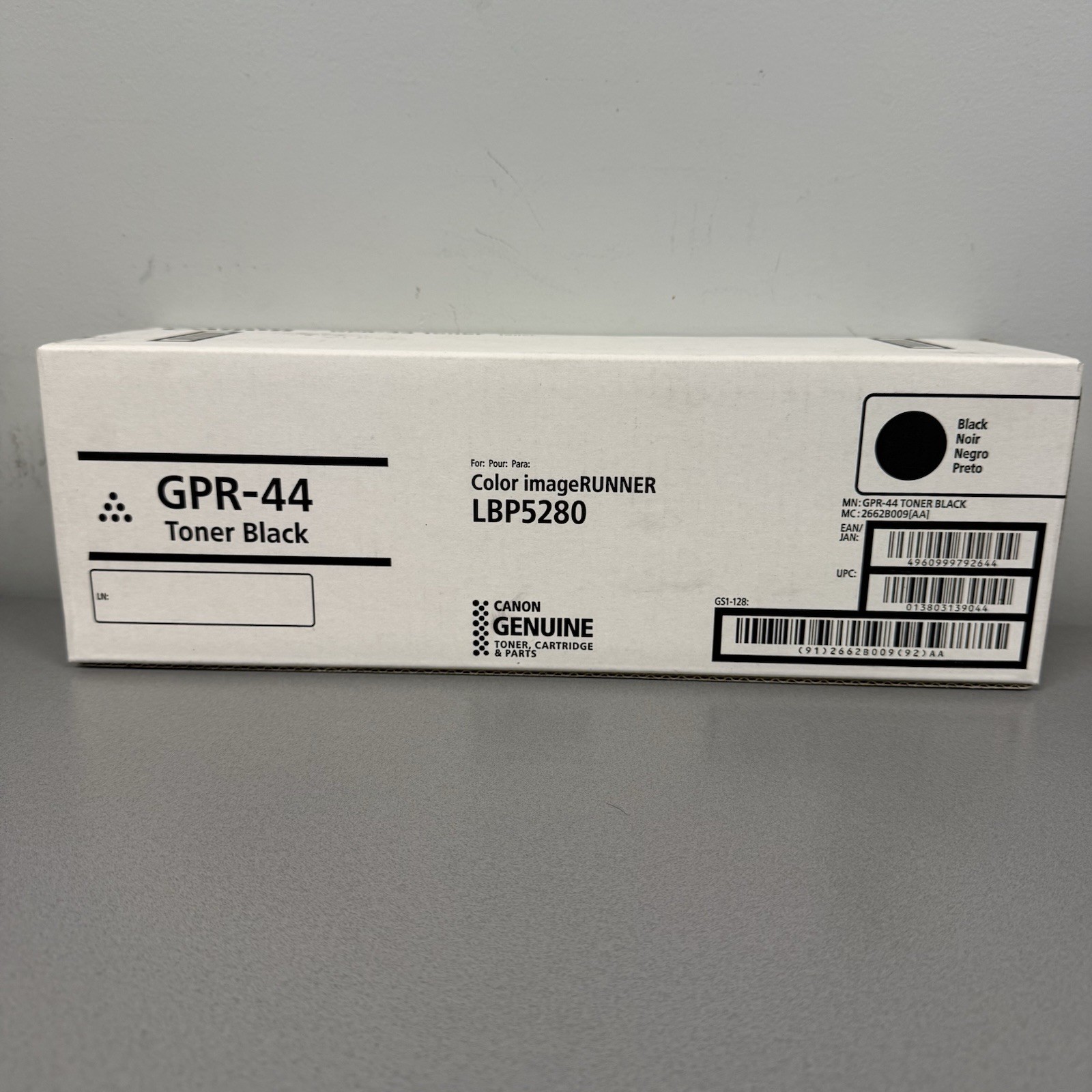 Canon GPR-44 Black Toner Cartridge 2662B005 for imageRUNNER LBP5280 New Open Box