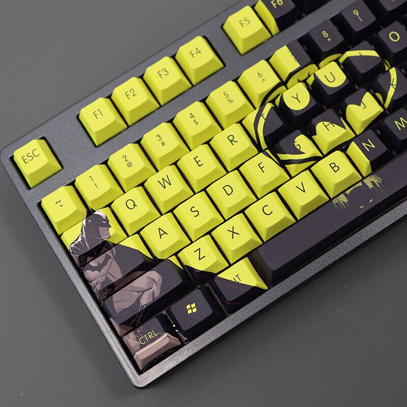 Batman PBT 108 Key Cap Keycap Set for Cherry MX Mechanical Keyboard No Keyboard