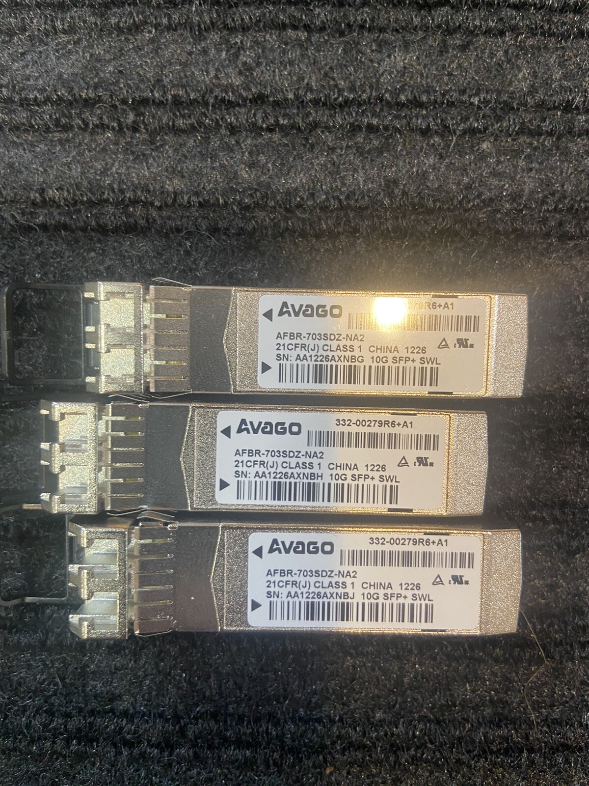 Avago AFBR-703SMZ-NA1, AFBR-703SMZ-NA3 10G SFP (lot Of 3)