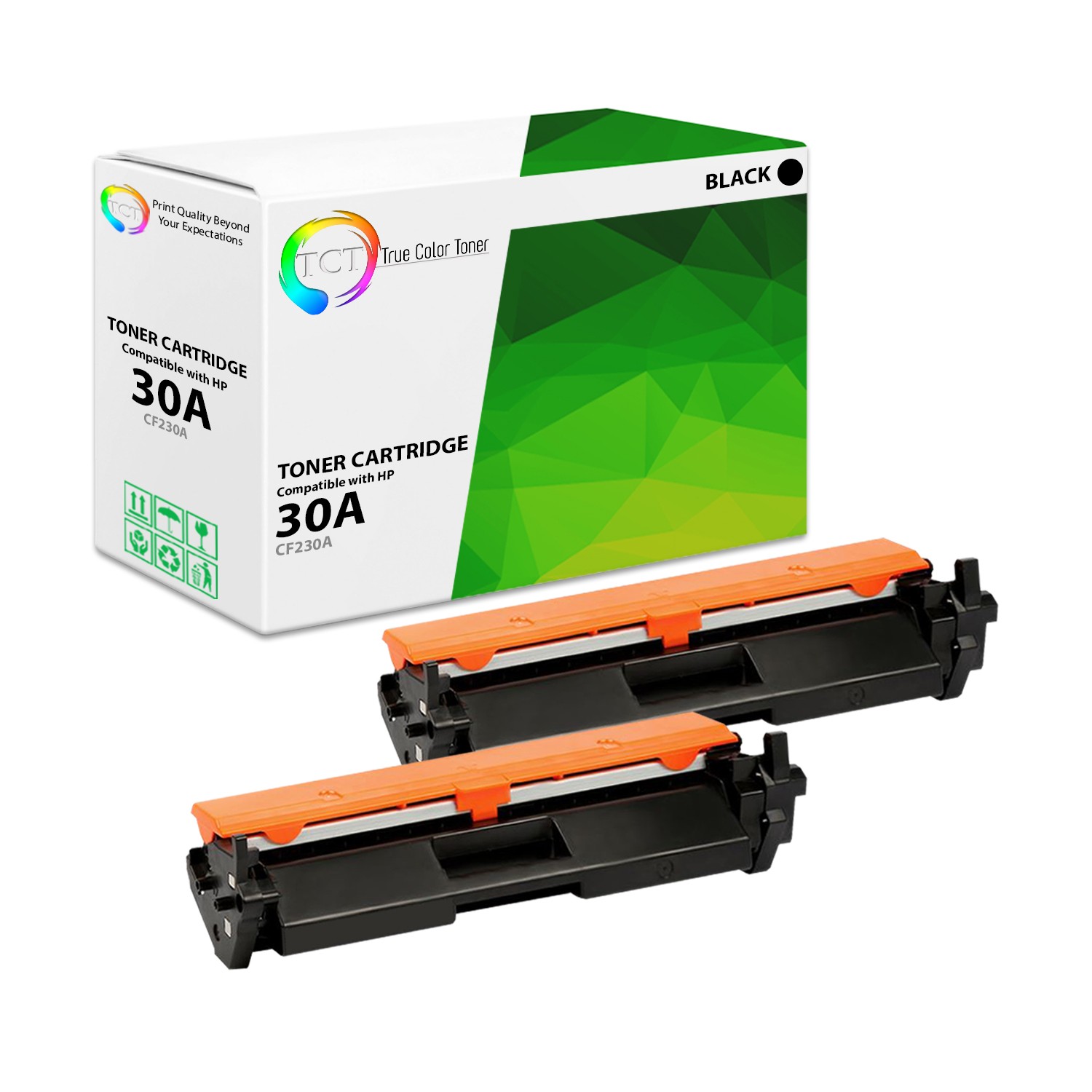 2Pk TCT CF230A 30A Black For HP M203dw M203d MFP M277sdn Compatible Toner