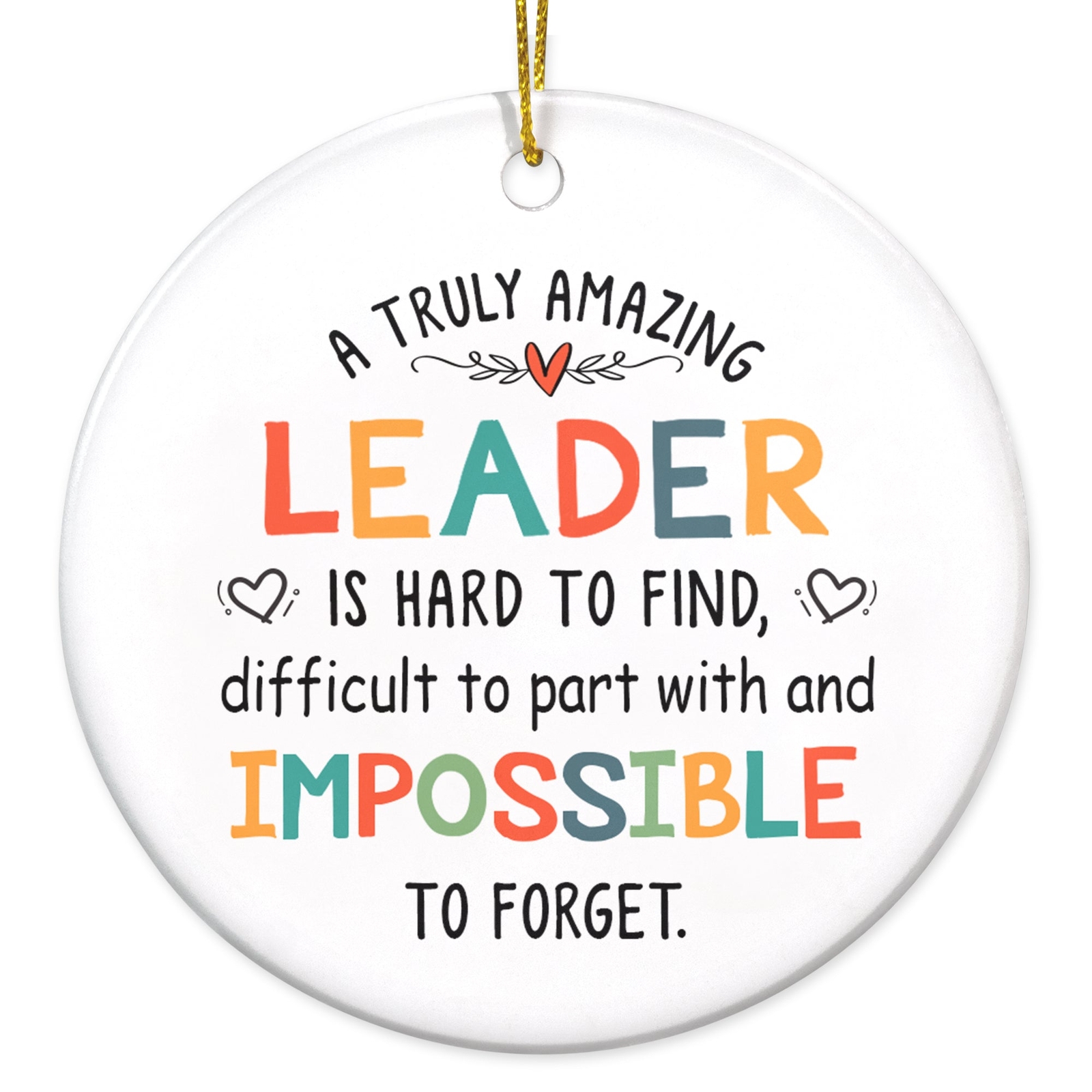 Christmas Ornaments Leader Gifts - Boss Lady, Manager Retirement, Thank You, App