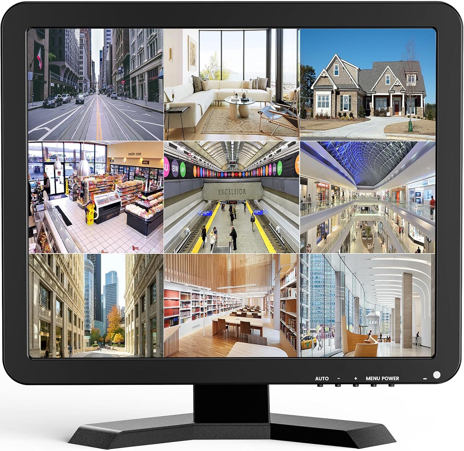 Eyoyo 17" CCTV Monitor 1280x1024 Security Camera Monitor LCD Screen HDMI/VGA/BNC