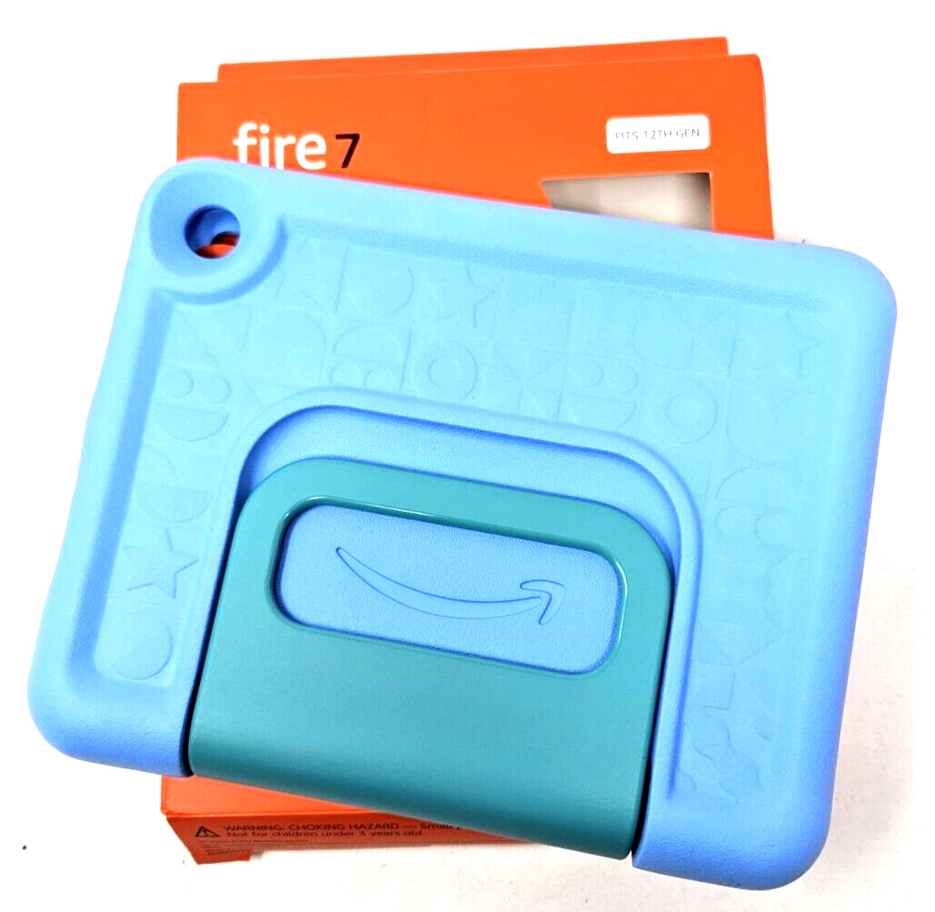 Amazon Fire 7 Case 12th Generation 2022 - Kid Proof Shockproof Cover Stand Blue
