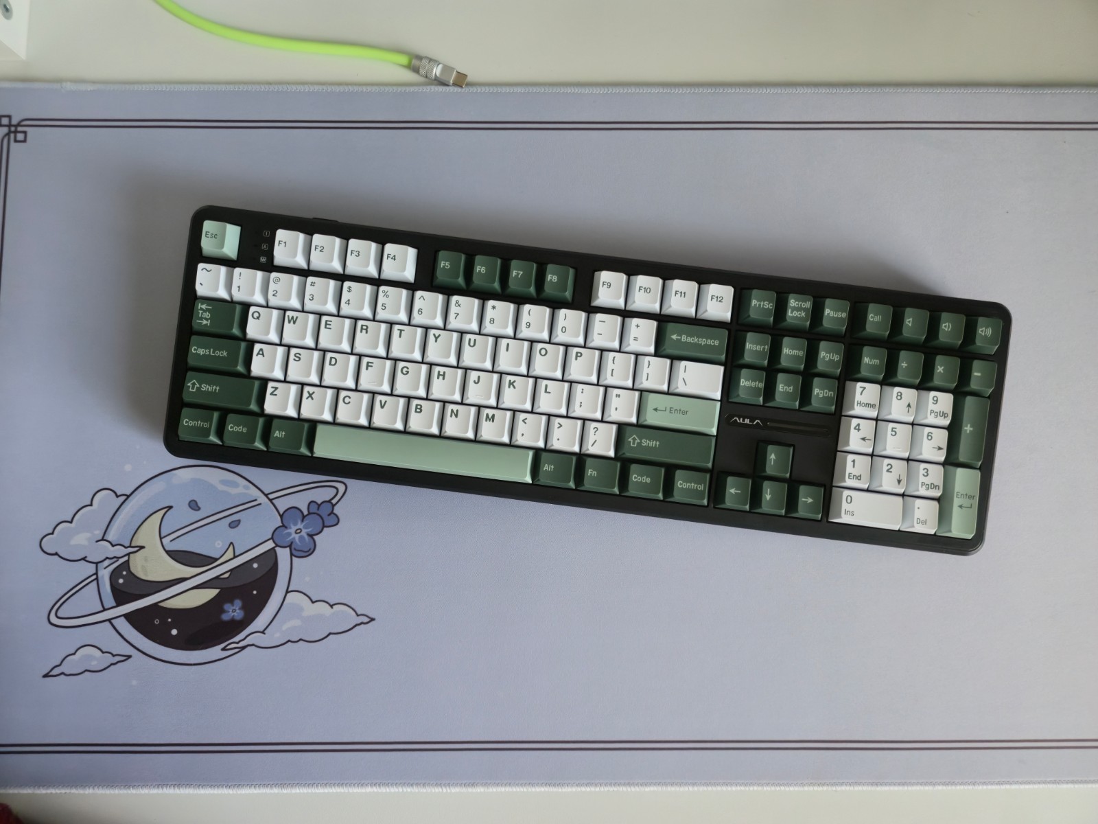 Creamy Aula F108 | Custom Modded 100% Wireless/Wired Keyboard