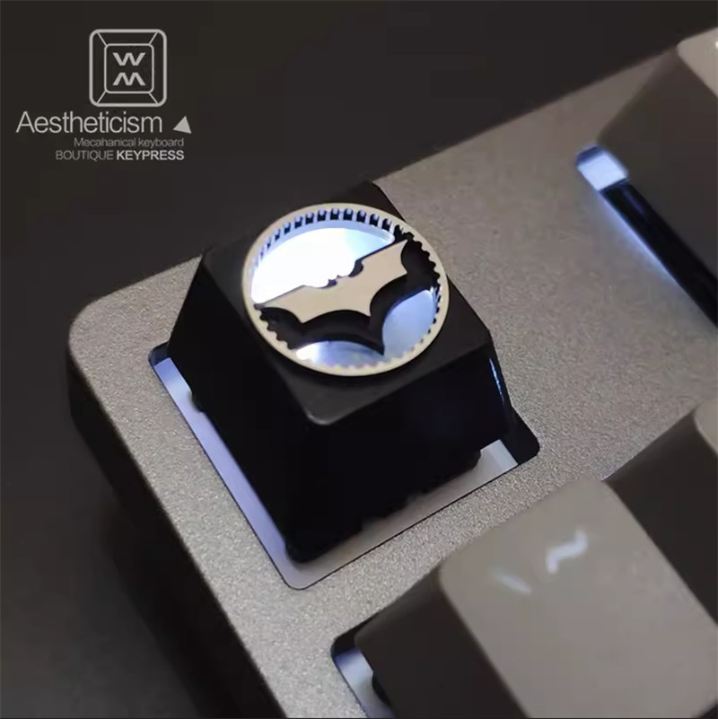DC Batman Transparent light Keycap Metal Key cap For Cherry MX Keyboard 1pcs