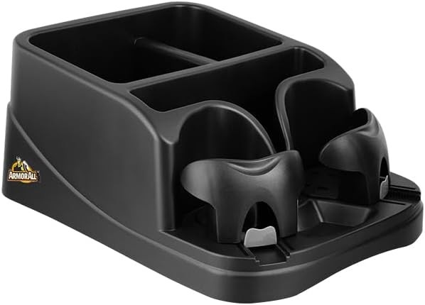 All Car Console Organizer, Car Seat Organizer with 2 Adjustable Cup Holders, 3 L