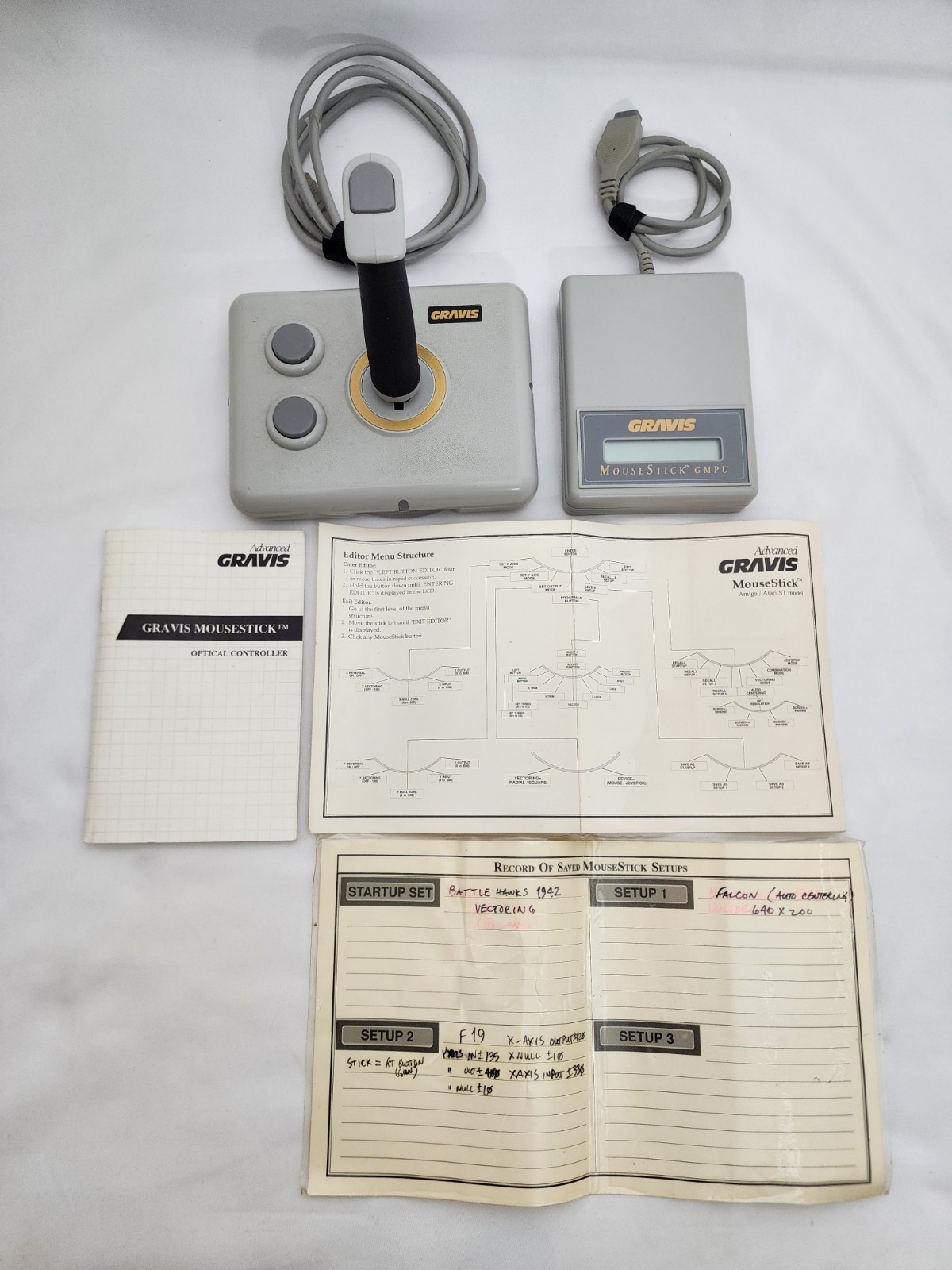 Advanced Gravis MouseStick Optical Controller w/ MouseStick MPU Manuals Box