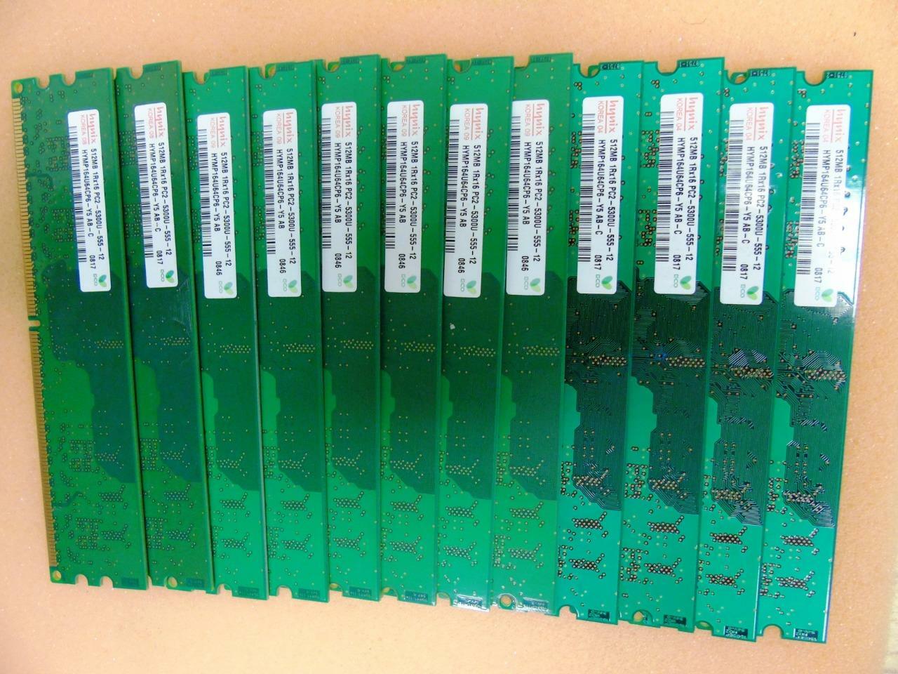 6GB (12 x 512MB) Dell Hynix DDR2 PC25300 Memory 667Mhz HYMP164U64CP6-Y5 AB-C