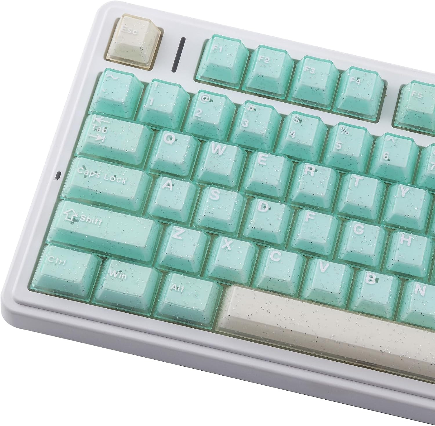 Green Keycaps,166 Keys PBT Custom Translucent Keycaps,