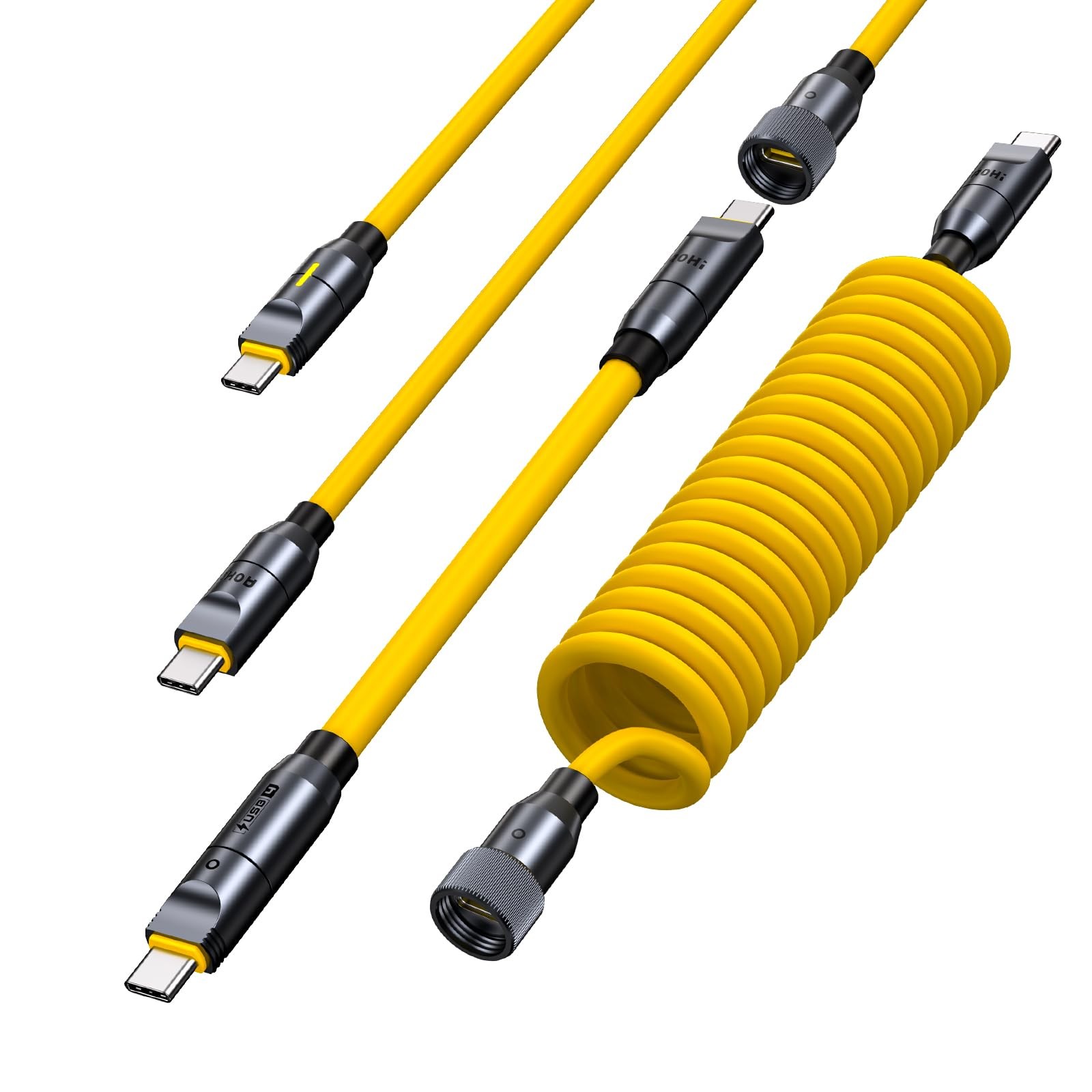 AOHI 240W 8 in 1 USB 4 Cable Set, The Future 0.33 feet ~8.53 feet, Amber