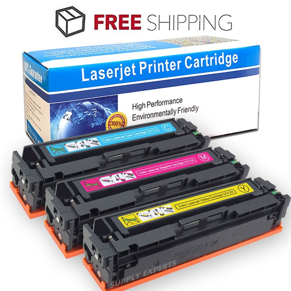 3PK CF411X CF412X CF413X Color Toner for HP 410X M452 M477