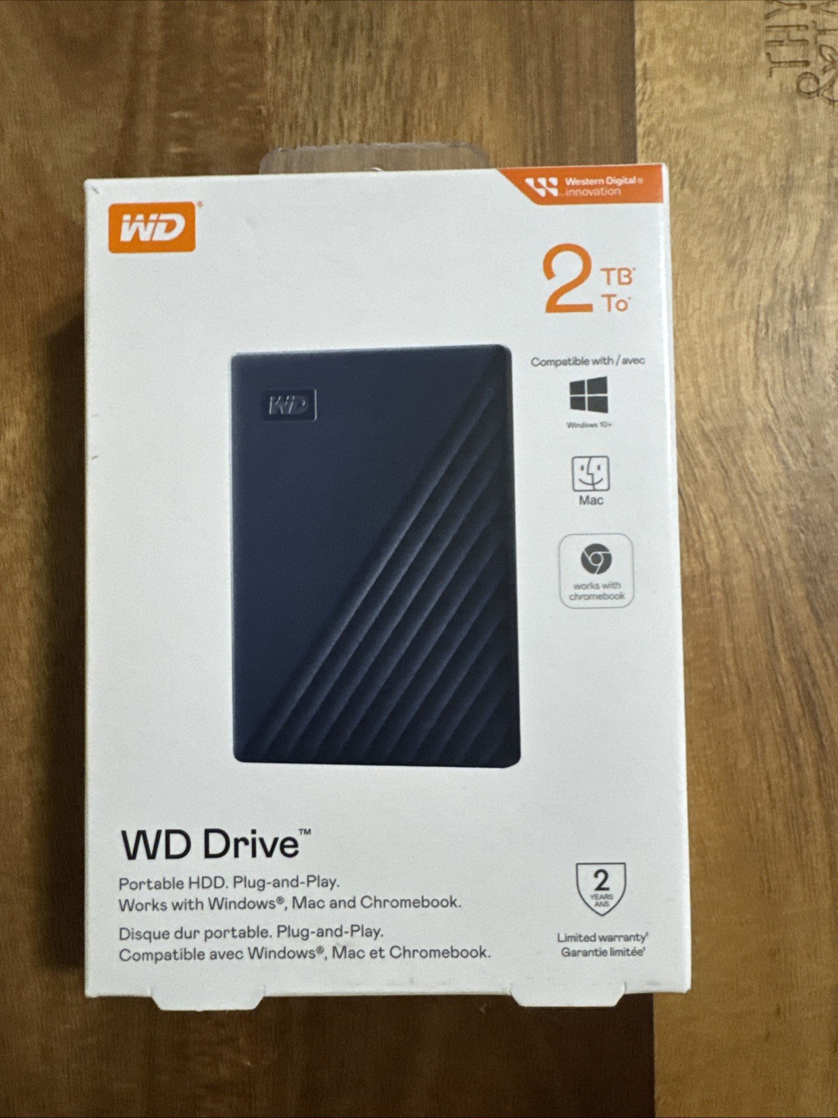 WD 2TB My Passport Portable External Hard Drive (Black) - WDBYVG0020BBK-WESN NEW