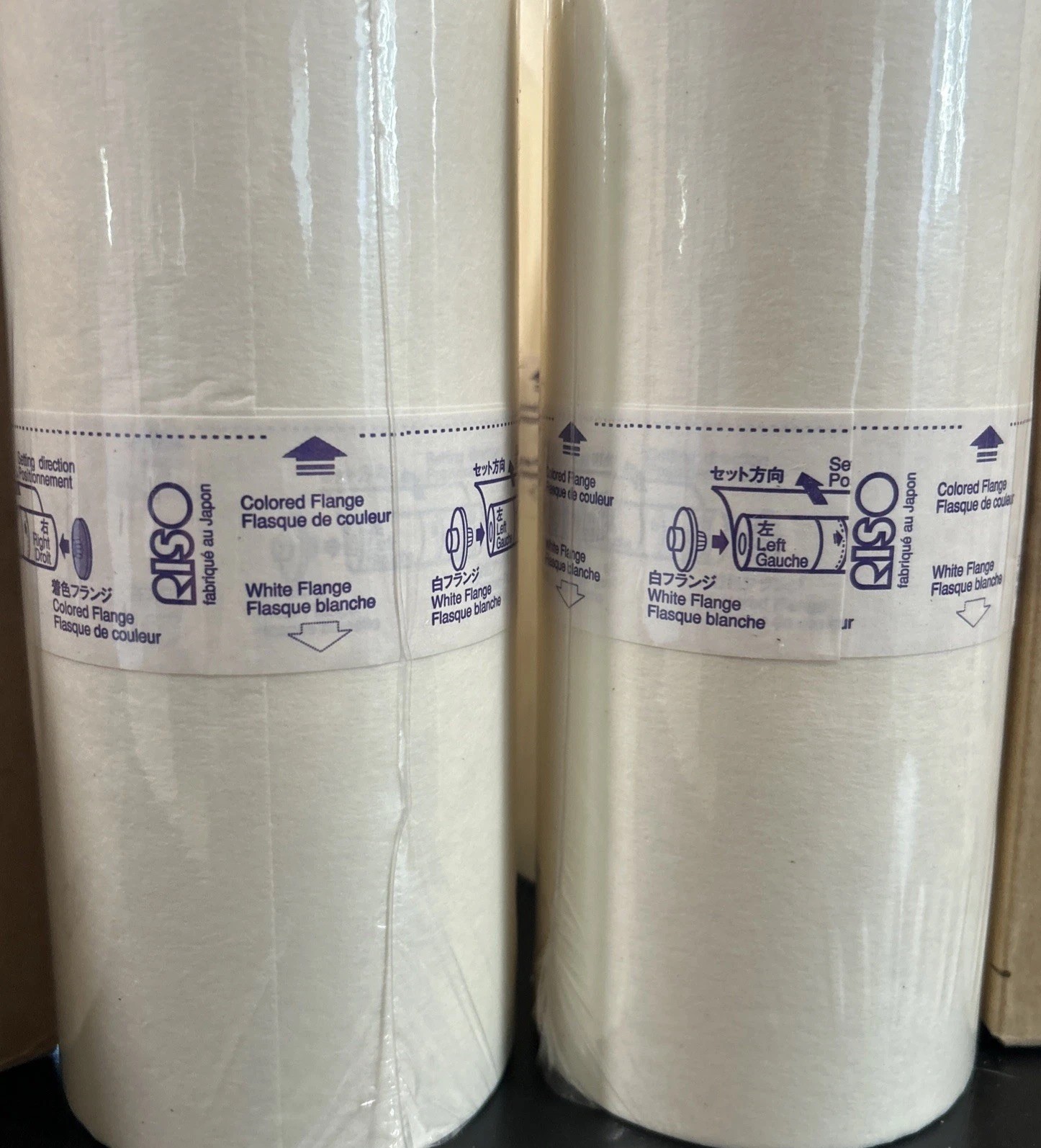 NEW OldStock-Risograph RNMaster 05LA A4-L Master 2 Sealed Rolls W/OUT Box S-3192