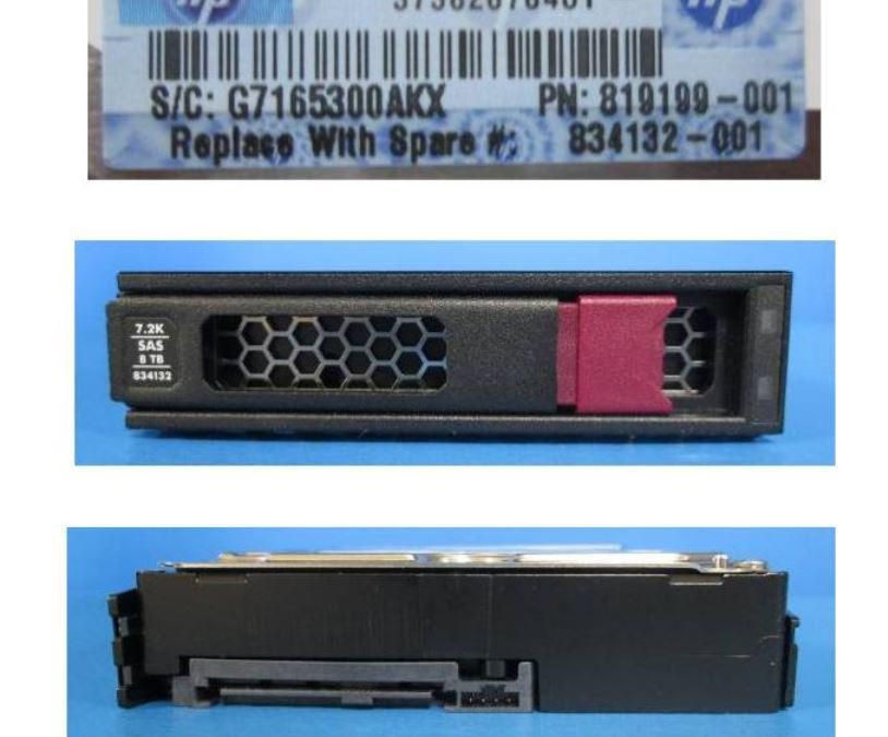 HP W129126812 834031-B21 8TB SAS hard drive - 12 Gb/s interface, 7,200 RPM, ~E~