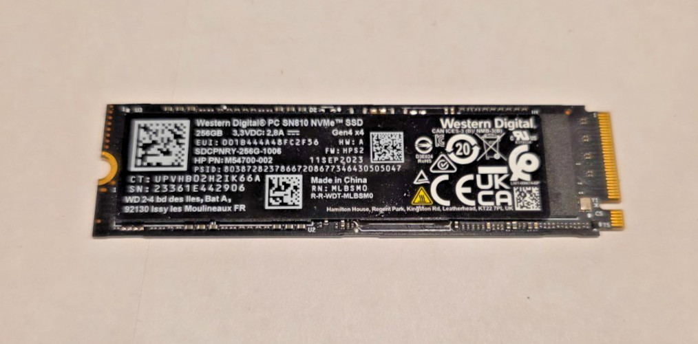 Western Digital PC SN730 NVMe 256GB SSD