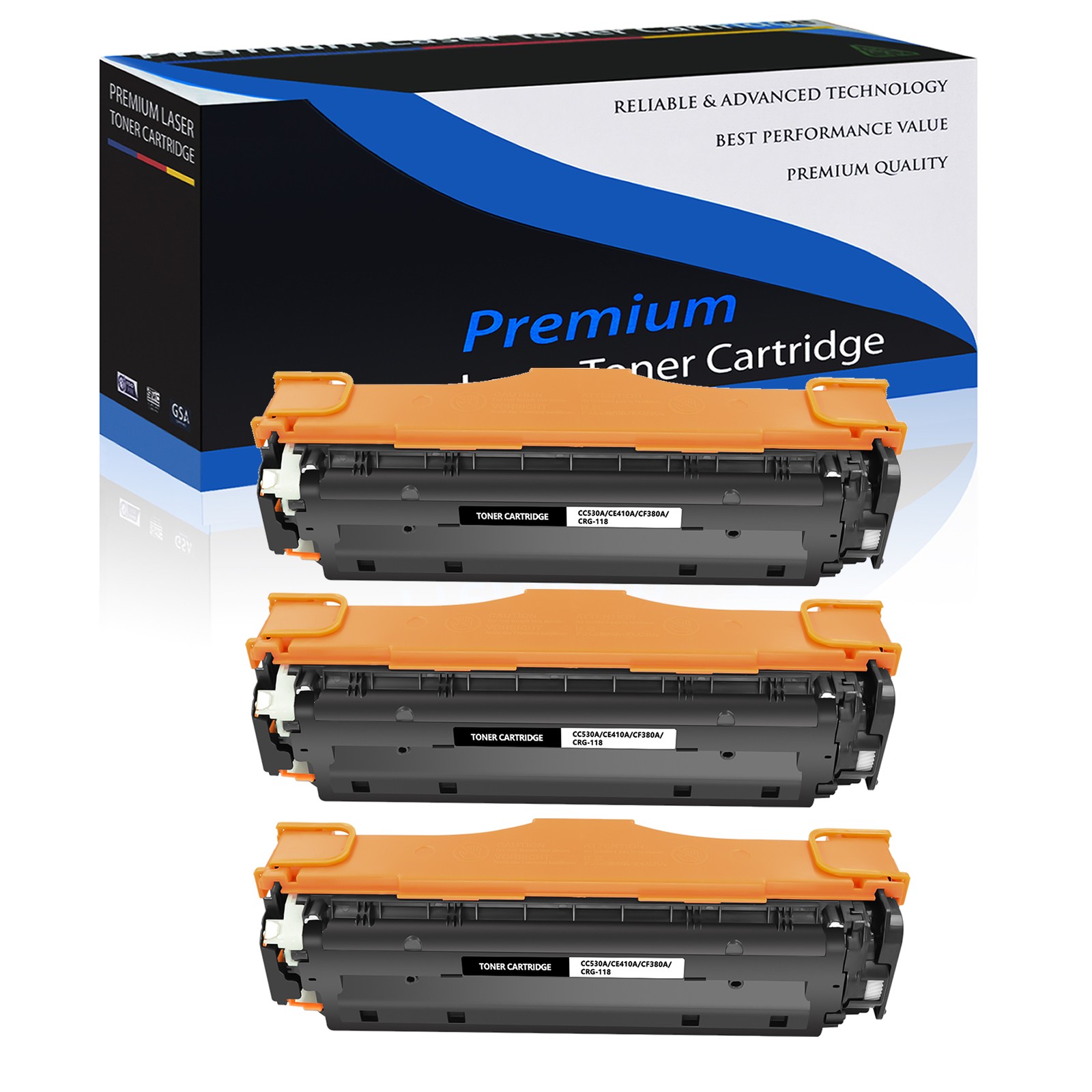 3 PK/Pack CF380A Black Toner For HP 312A Color LaserJet Pro MFP M476nw M476dn