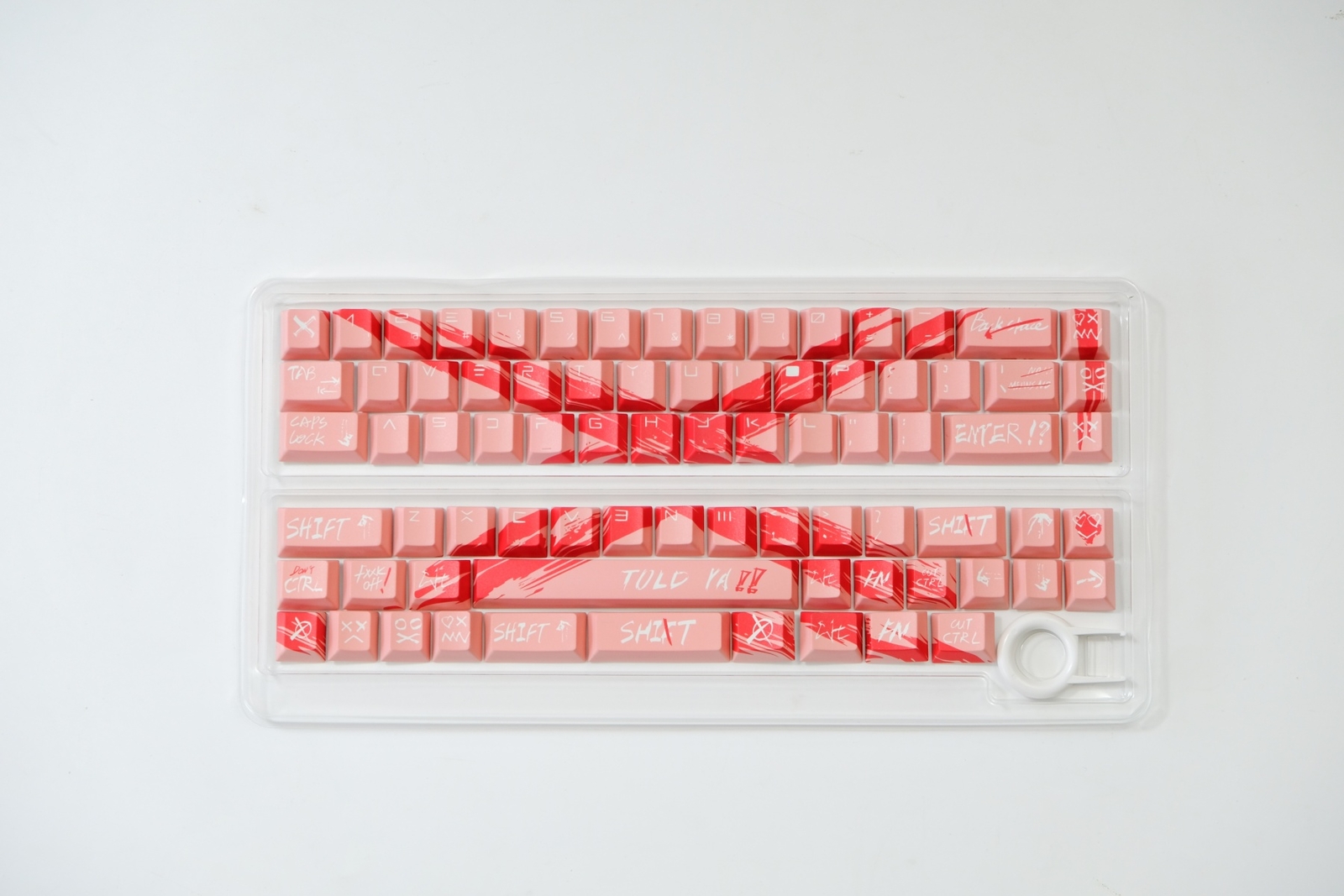 PBT EVA X PINK Theme Keyboard Keycaps Cherry Profile Set for MX