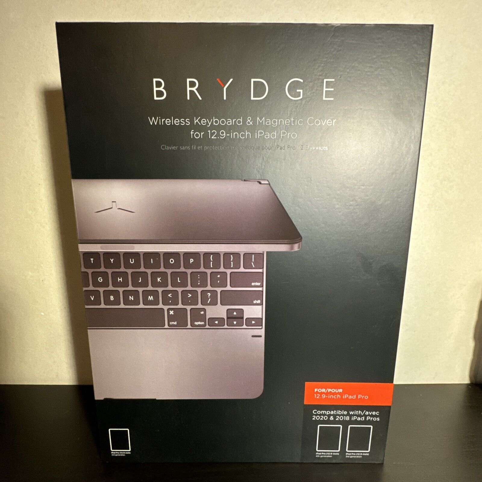 Brydge BRY6022-B Wireless Keyboard+Magnetic Cover 12.9 in 2020 2018 iPad Pro New