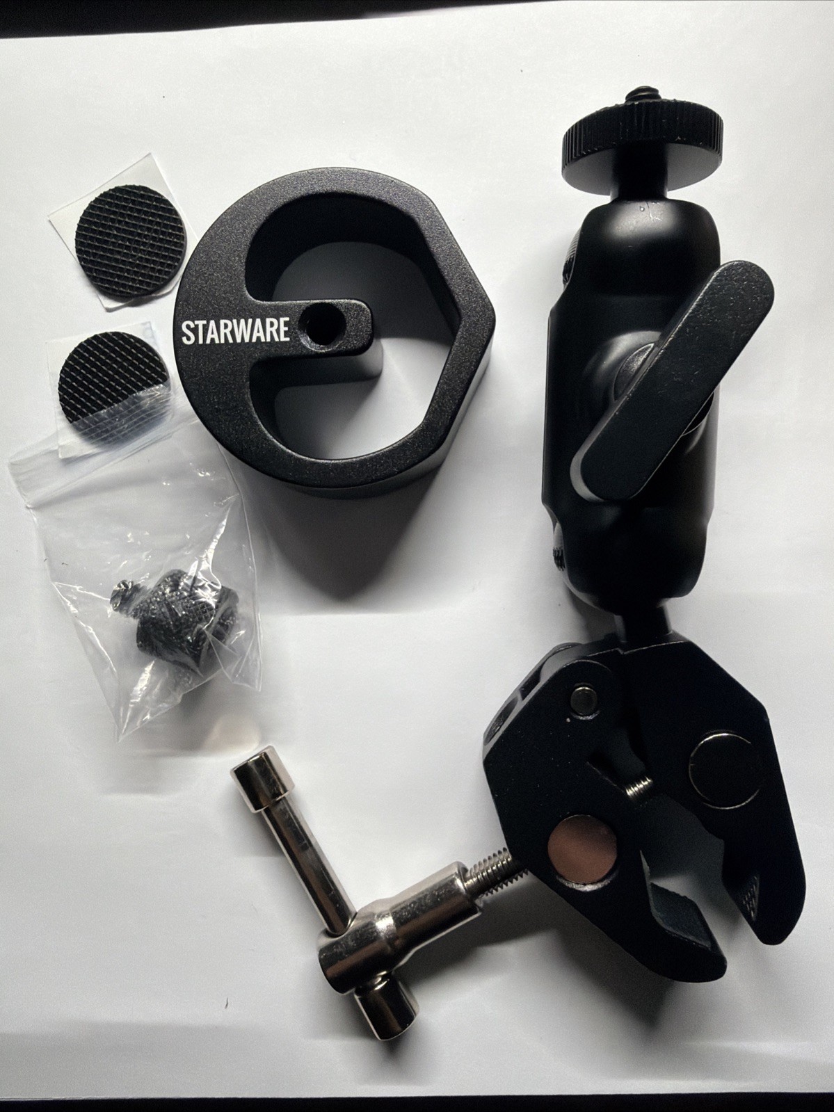 Starlink Mini Clamp Mount Aluminum, Angle Adjustable w/ Pipe Adapter for RV