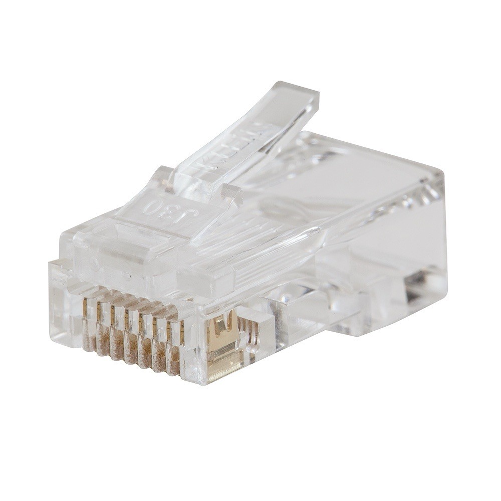 Klein Tools VDV826-703 Pass-Thru Modular Data Plug RJ45 Cat6 50-Pack Connectors