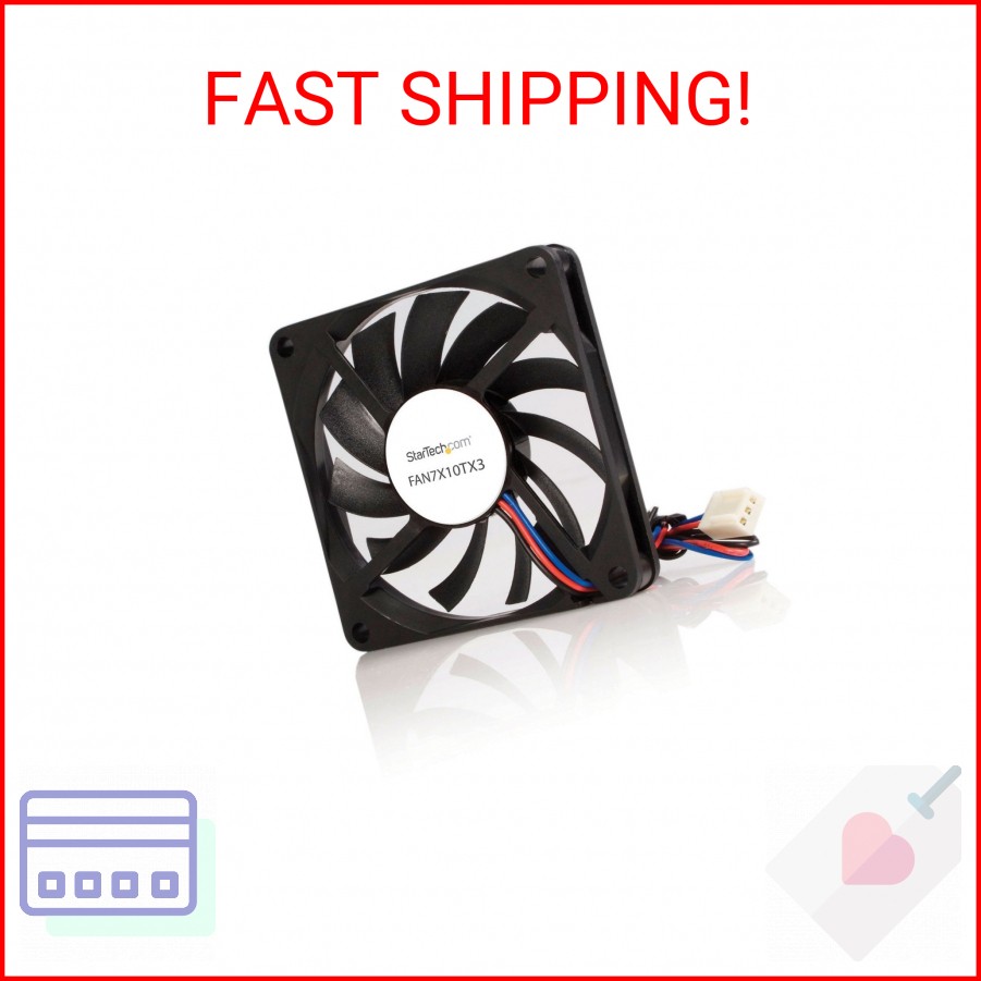 StarTech.com Replacement 70mm TX3 Dual Ball Bearing CPU Cooler Fan - 3 pin case 