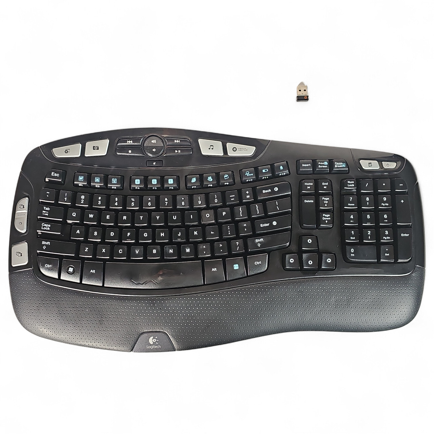 Logitech K350 Wireless Keyboard Ergonomic Comfort Wave  w / Unifying USB Y-R0053