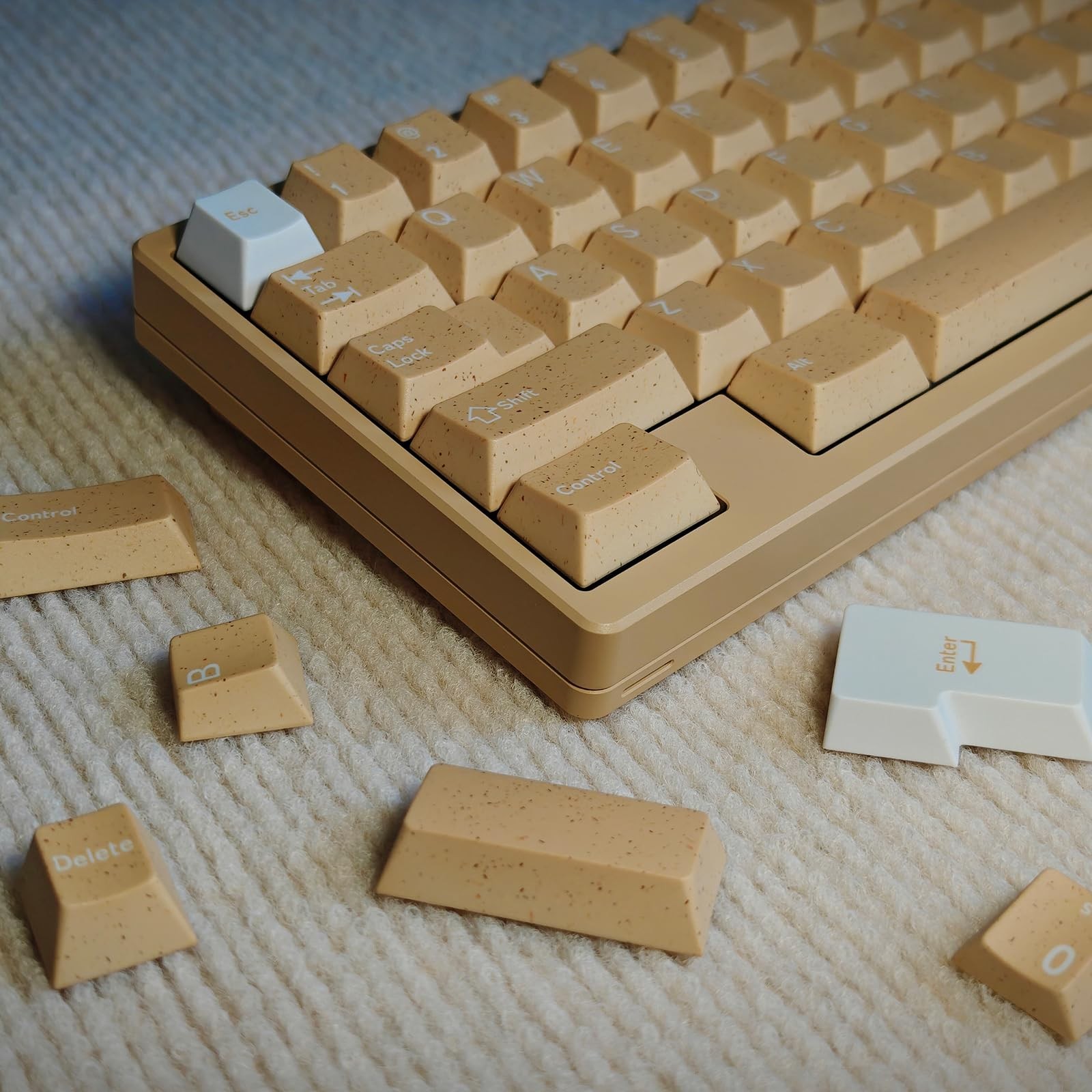137 Keys PBT Dye Sub Keycaps Cherry Profile Yellow Set Cherry MX Switches