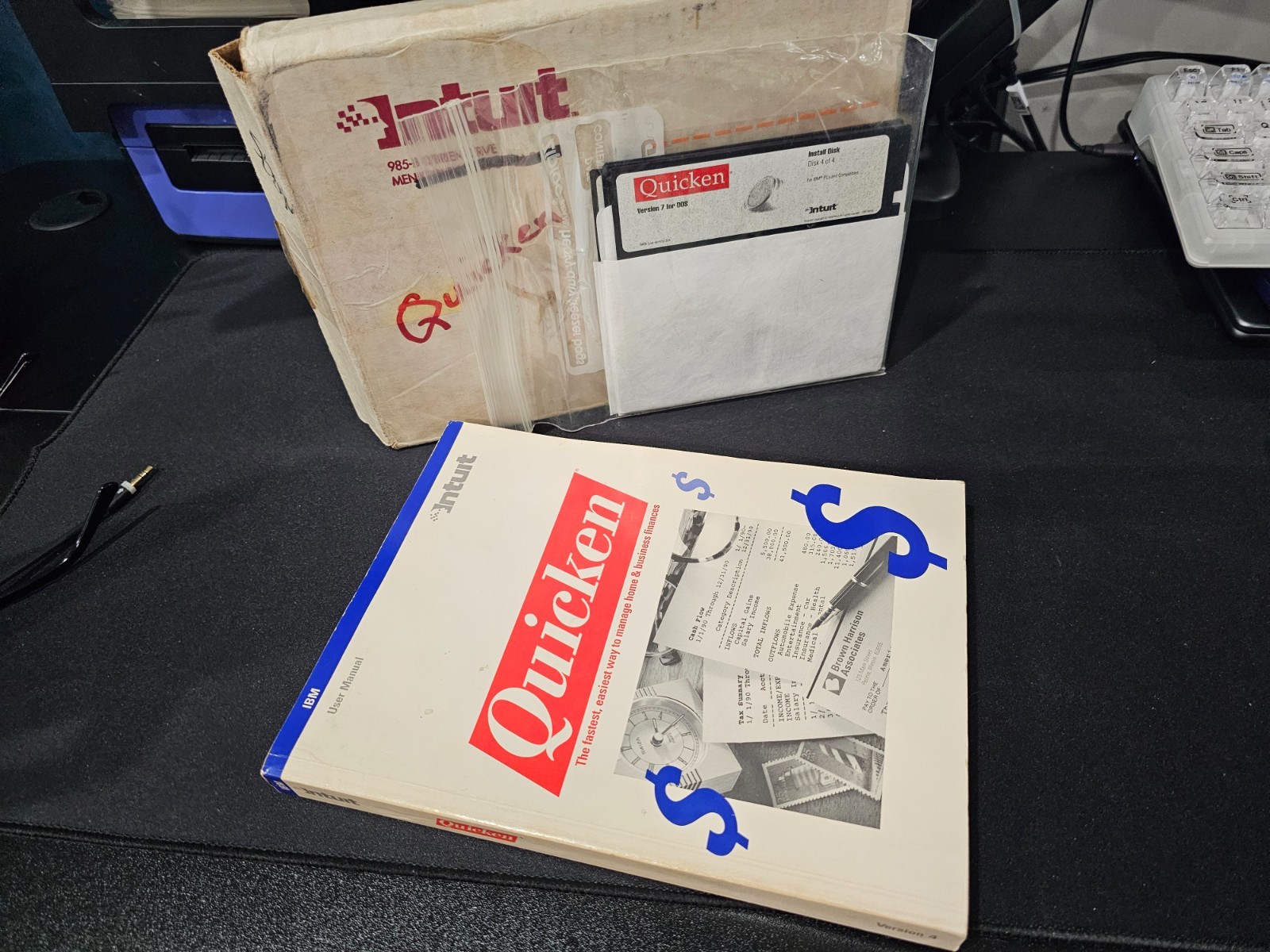 Vintage Intuit Quicken Software Box 3.5 Floppy Disks Vintage PC Finance