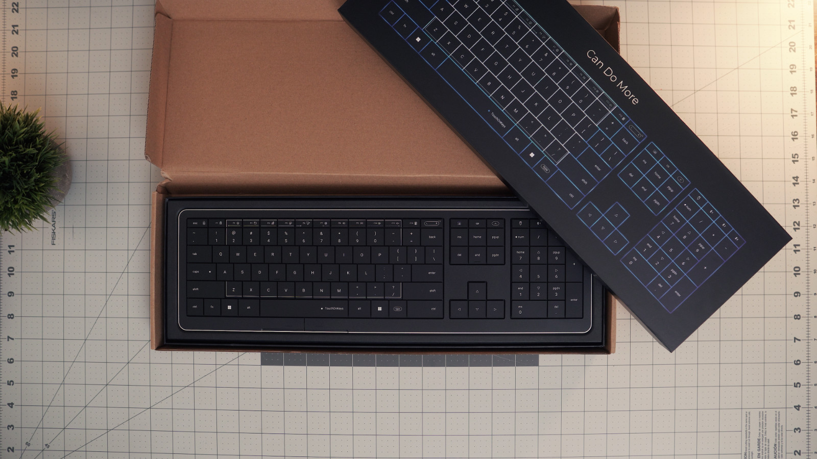 CLVX 1 Win/Mac Wireless Keyboard with Trackpad Full Size Bluetooth Black