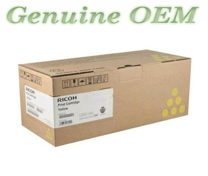 406044 Original OEM Ricoh Toner, Yellow Genuine Sealed