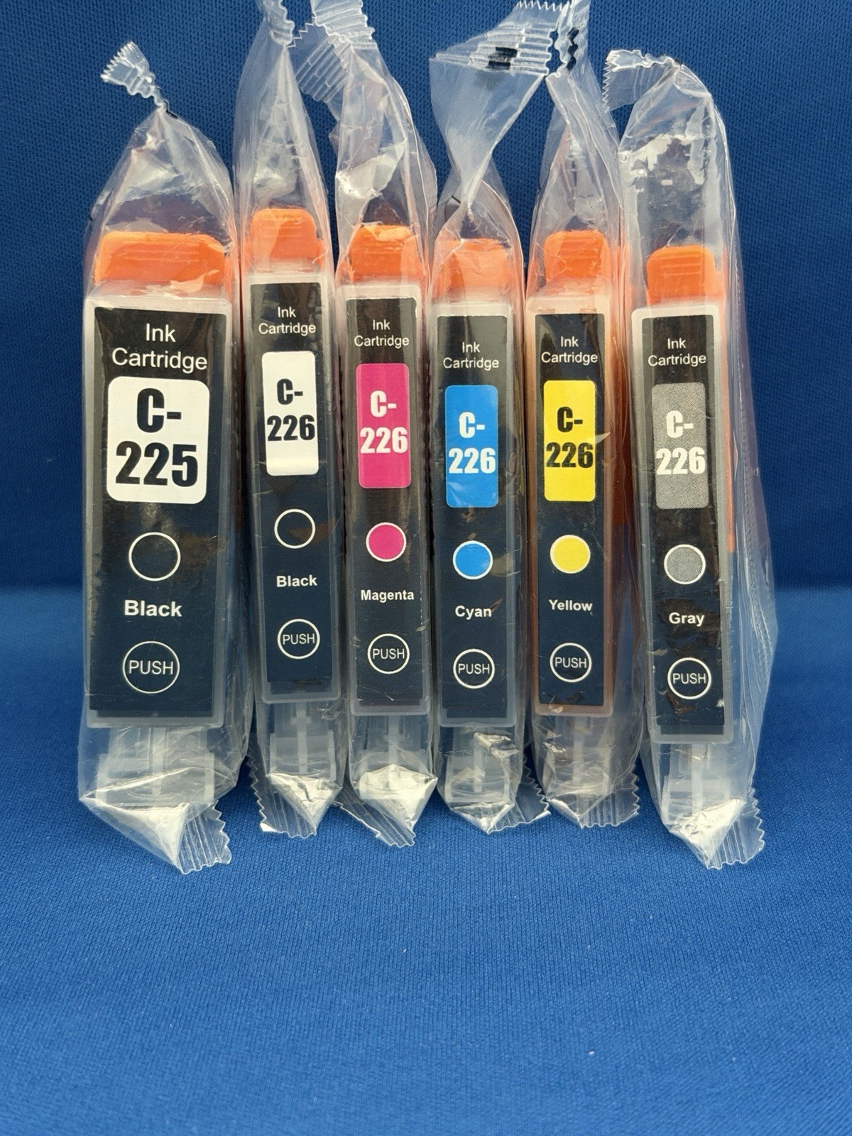 C-225 & C-226 Inkjet Cartridges for Canon (Lot of 6) Sealed - sealed/open box