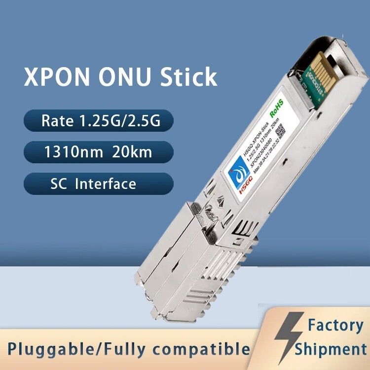 1.25/2.25G 1310nm 20km  XPON ONU Stick With MAC SC HSGQ V08 with DDM XPON