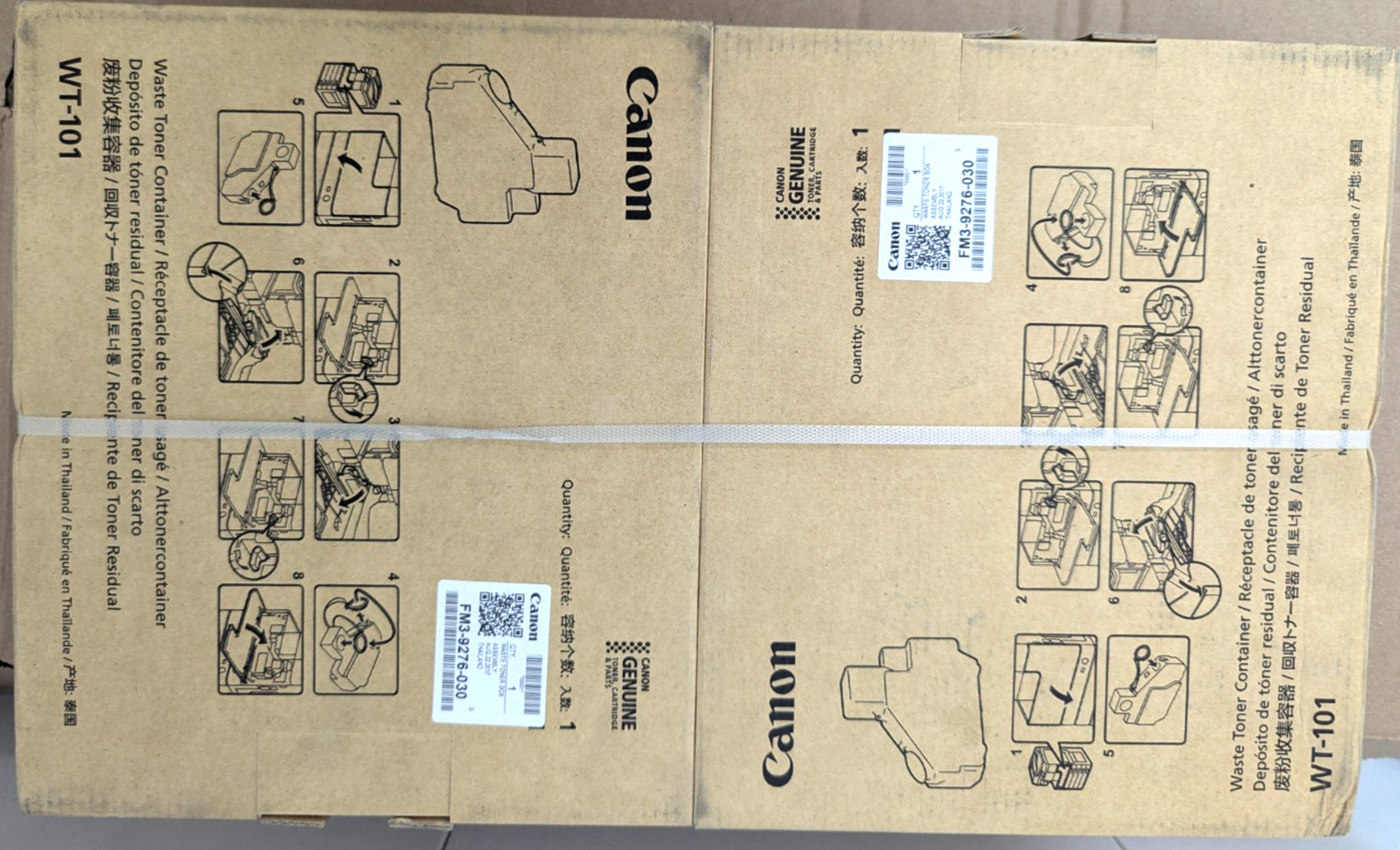 Canon FM3-9276-030 Waste Toner Bottle WT-101, imageRUNNER 2520 Lot Of 2