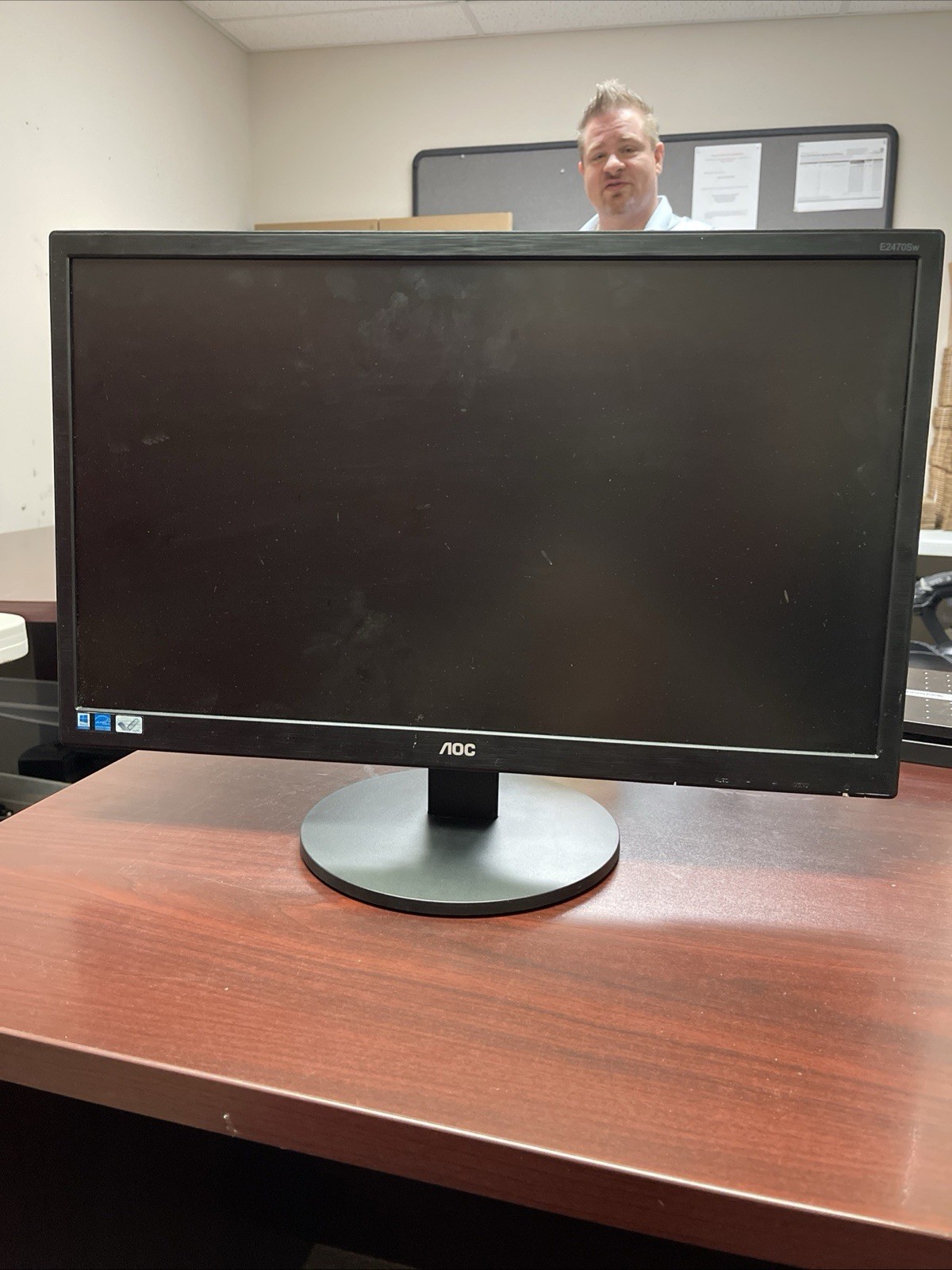 AOC E2470SWHE 23.6" FHD LED LCD Monitor 60Hz 5ms HDMI D-Sub Black Grade-B