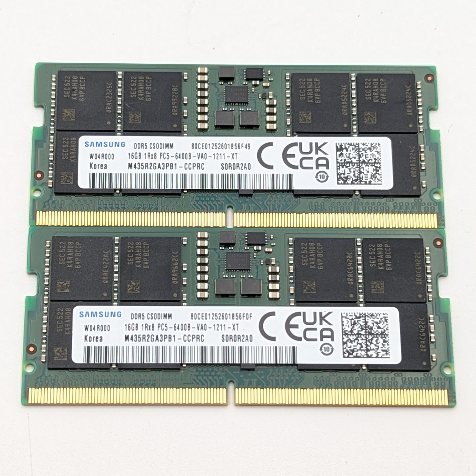 Samsung 32GB (2x16GB) DDR5-6400 PC5-51200 SODIMM RAM (M435R2GA3PB1-CCPRC)