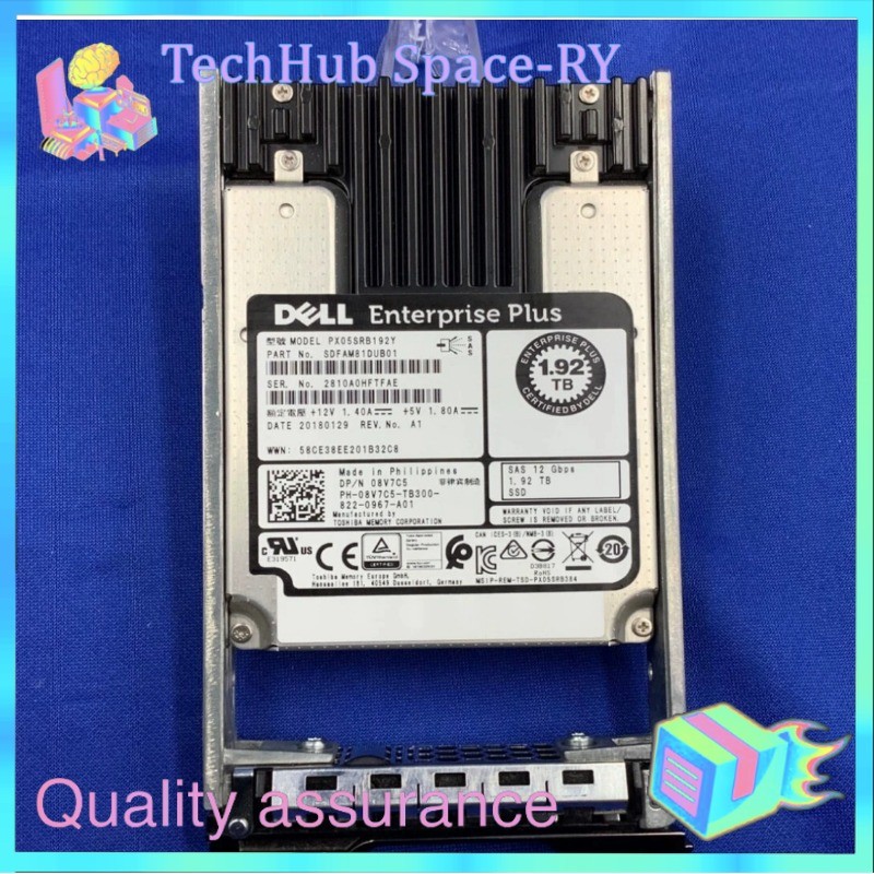 8V7C5 08V7C5 Dell Compellent 1.92TB SAS 12Gb/s 2.5'' SSD PX05SRB192Y New