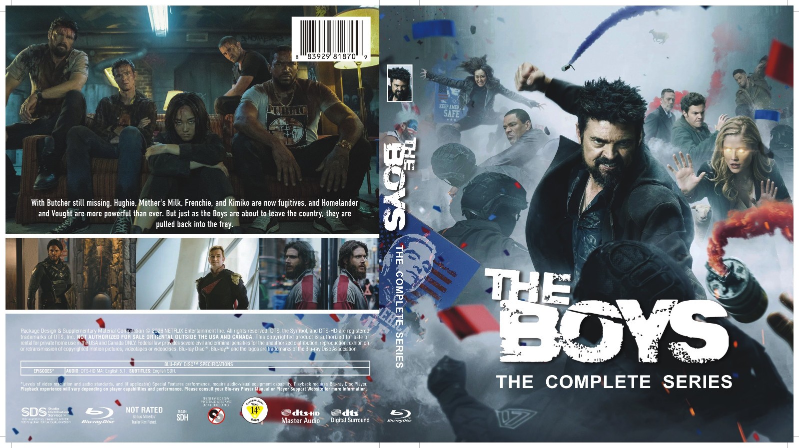 New Sealed The Boys Season 1-5: Episodes 1-40 Blu-ray (6BD) English All Region