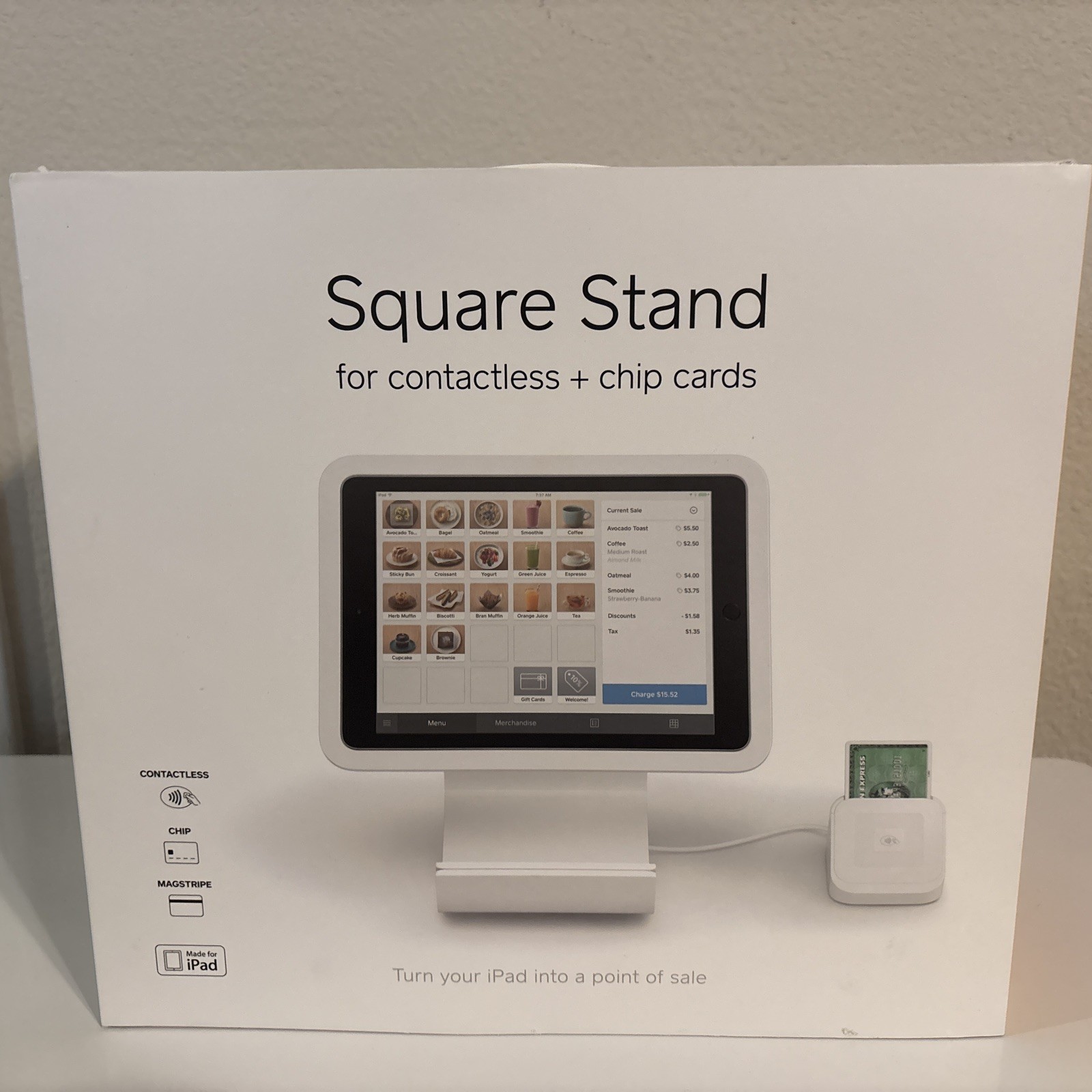 New Square Stand A-SKU-0273 Stand for Apple iPad  - White - Open Box